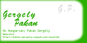 gergely pakan business card